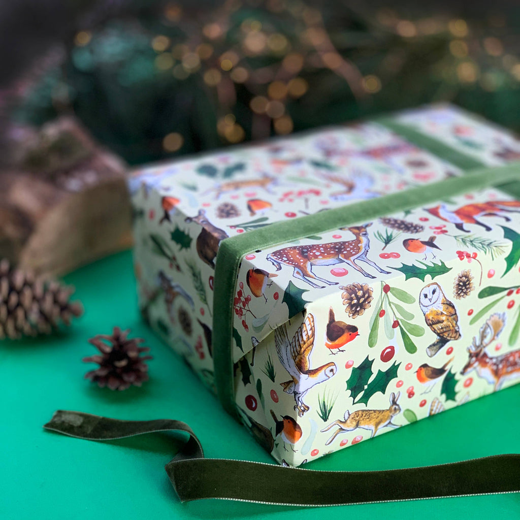 Christmas Woodland animals wrapping paper