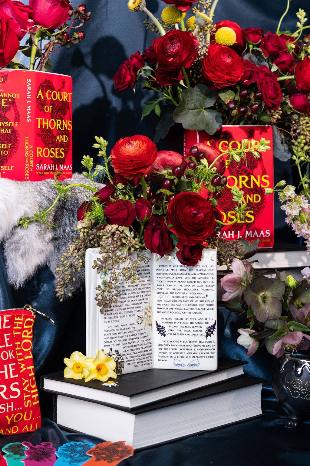 Open Book Vase, A Court of Thorns and Roses