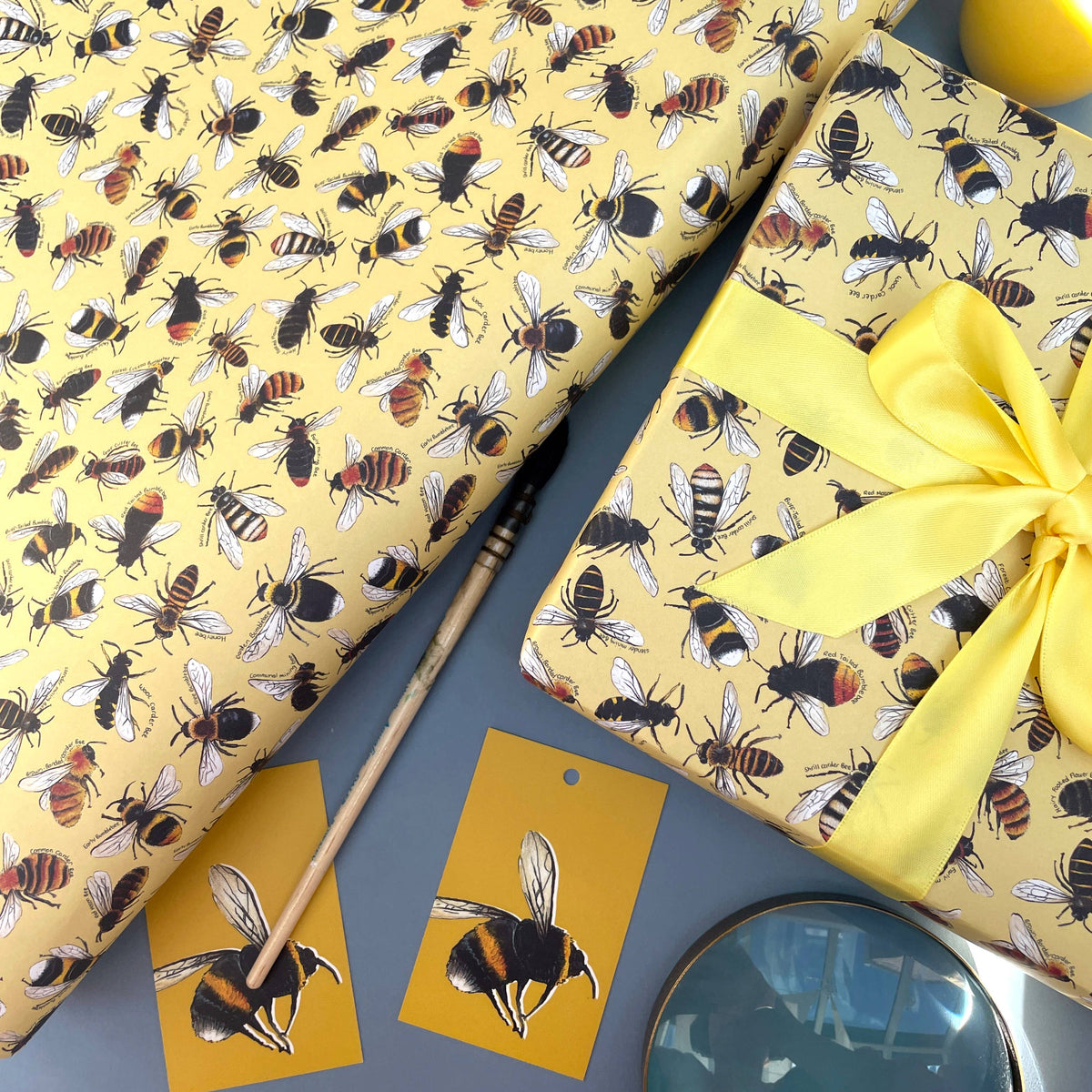 Bees of Britain wrapping paper Sheets