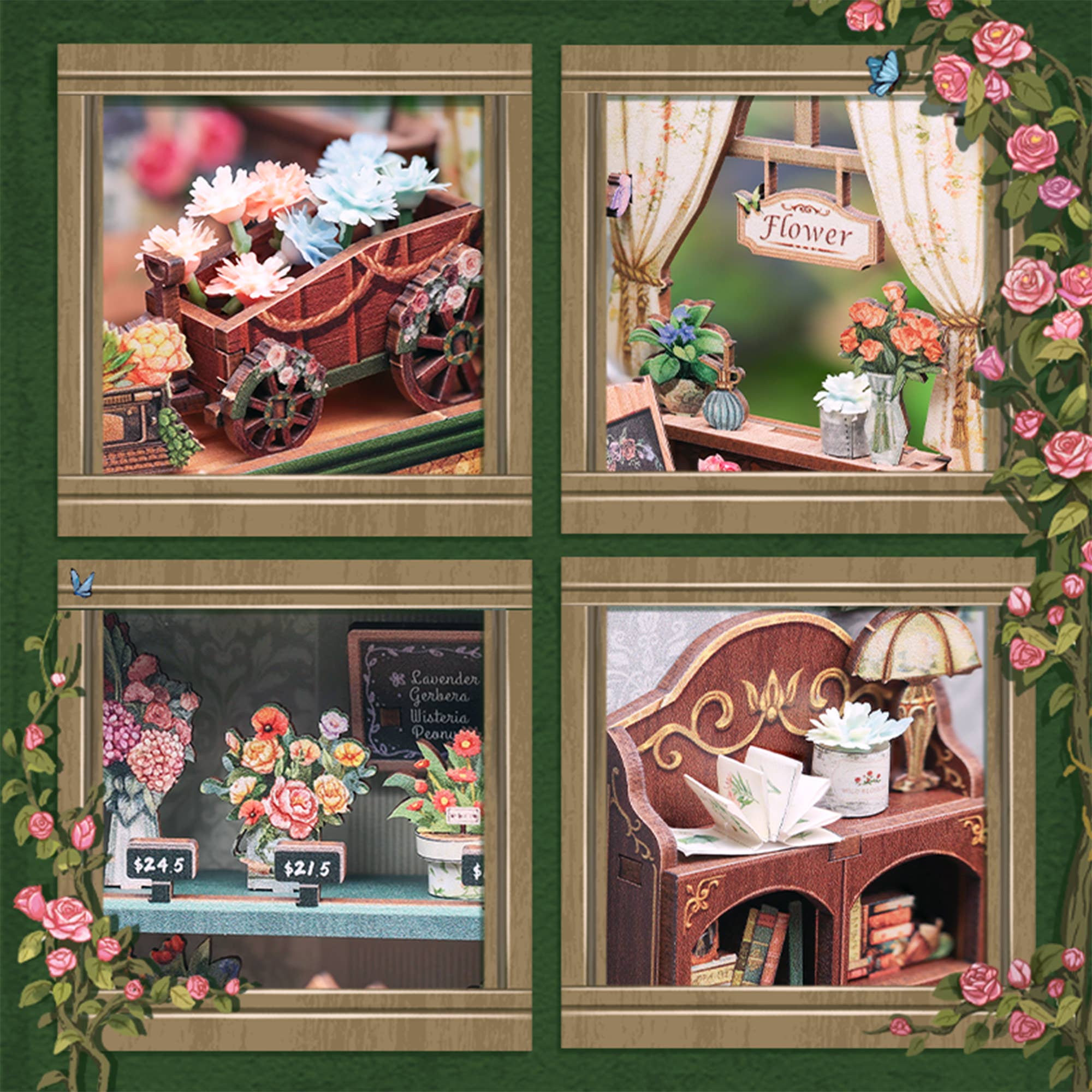 DIY Book Nook Kit: Blossom Florists