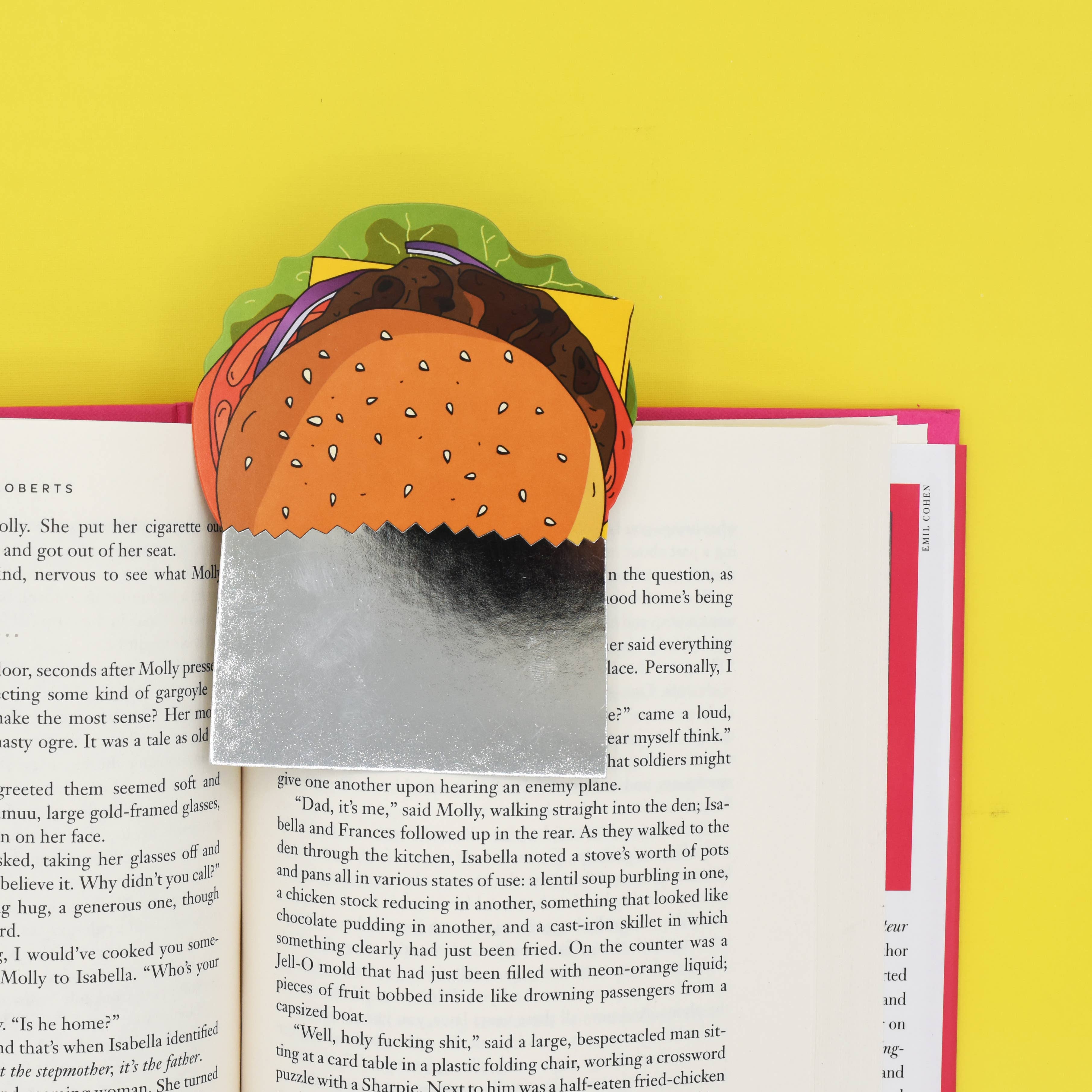 Burger Bookmark (it's die cut!)