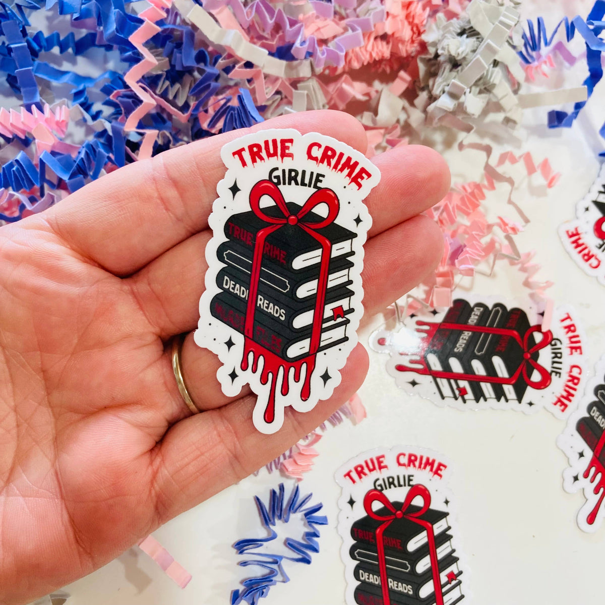 True Crime Girlie Die Cut sticker