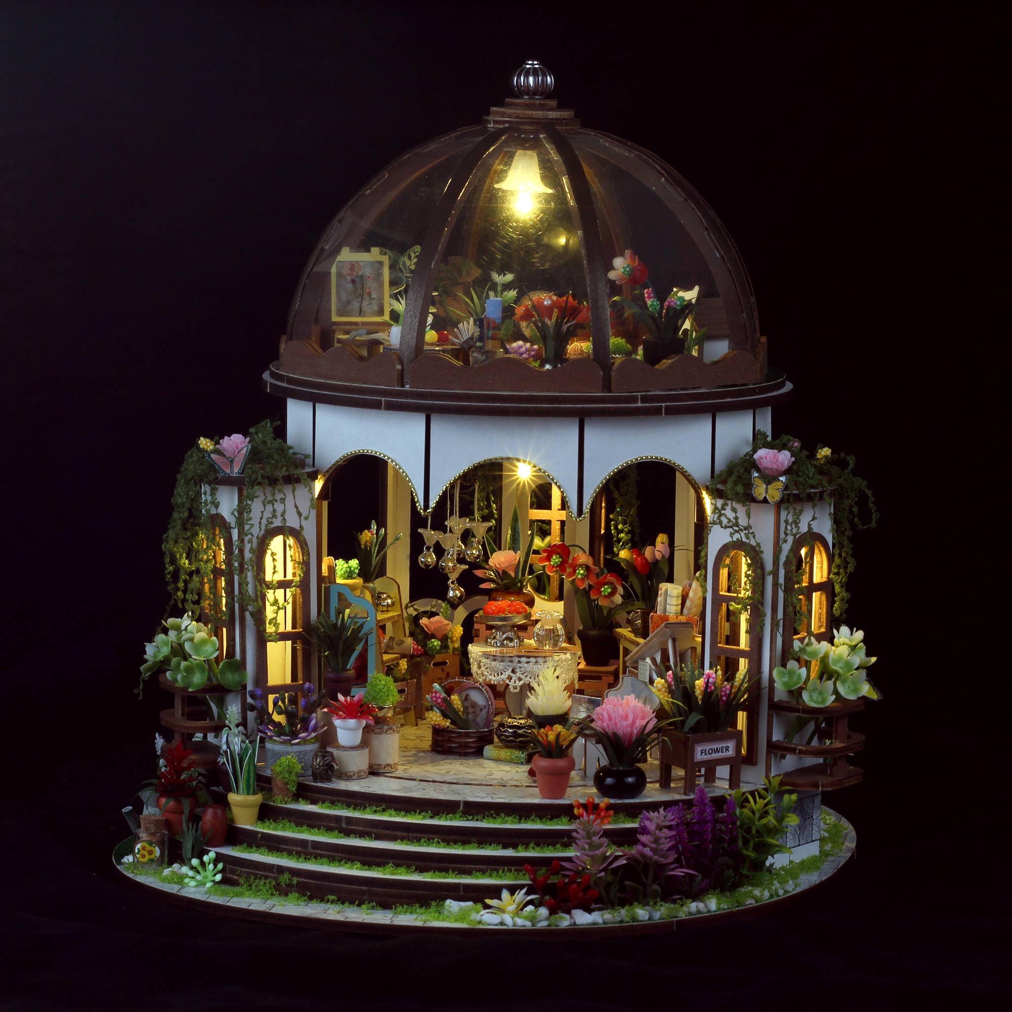 DIY Miniature House Kit: Greenhouse Oasis