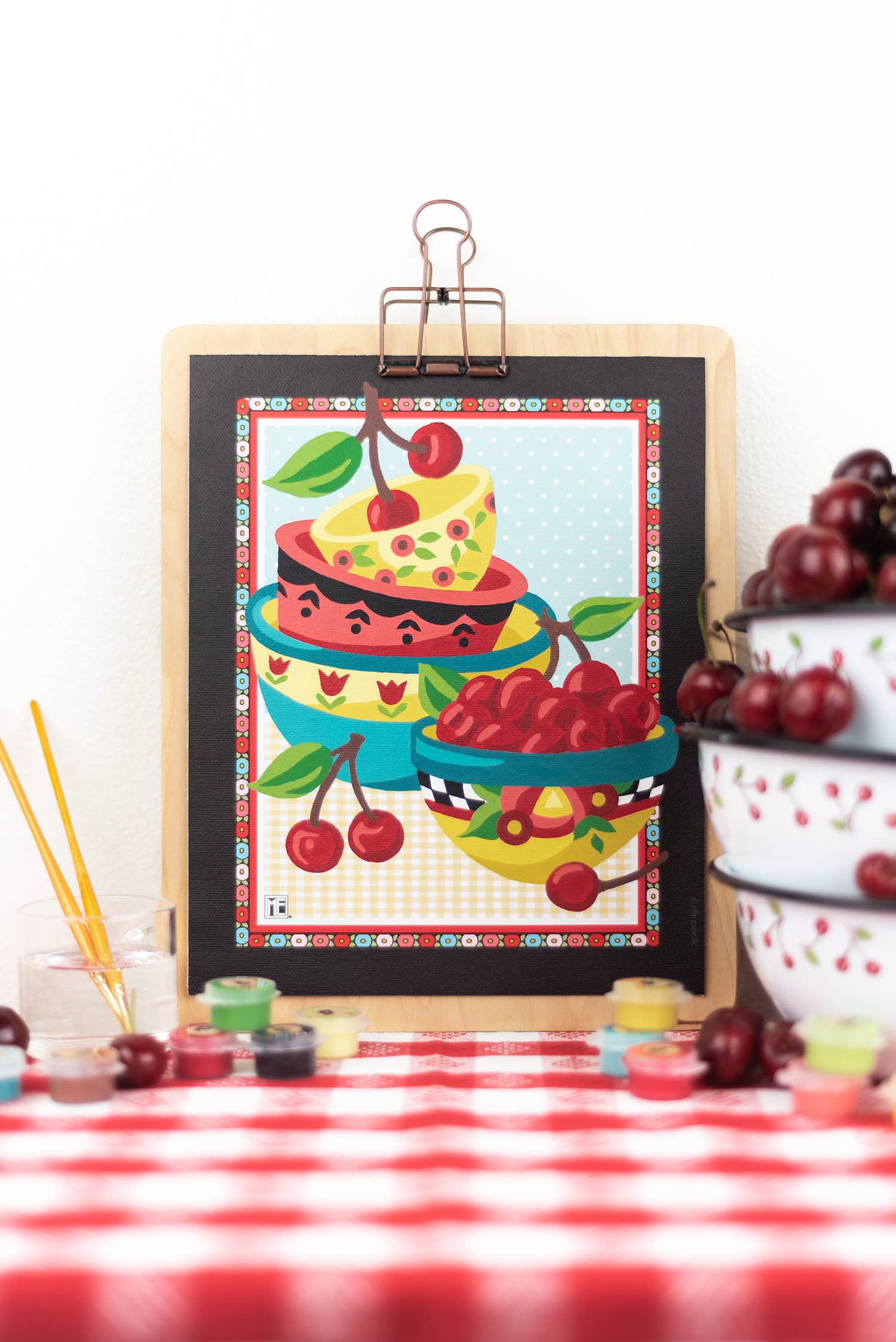 Mary's Cherries Mary Engelbreit Paint-by-Number Kit