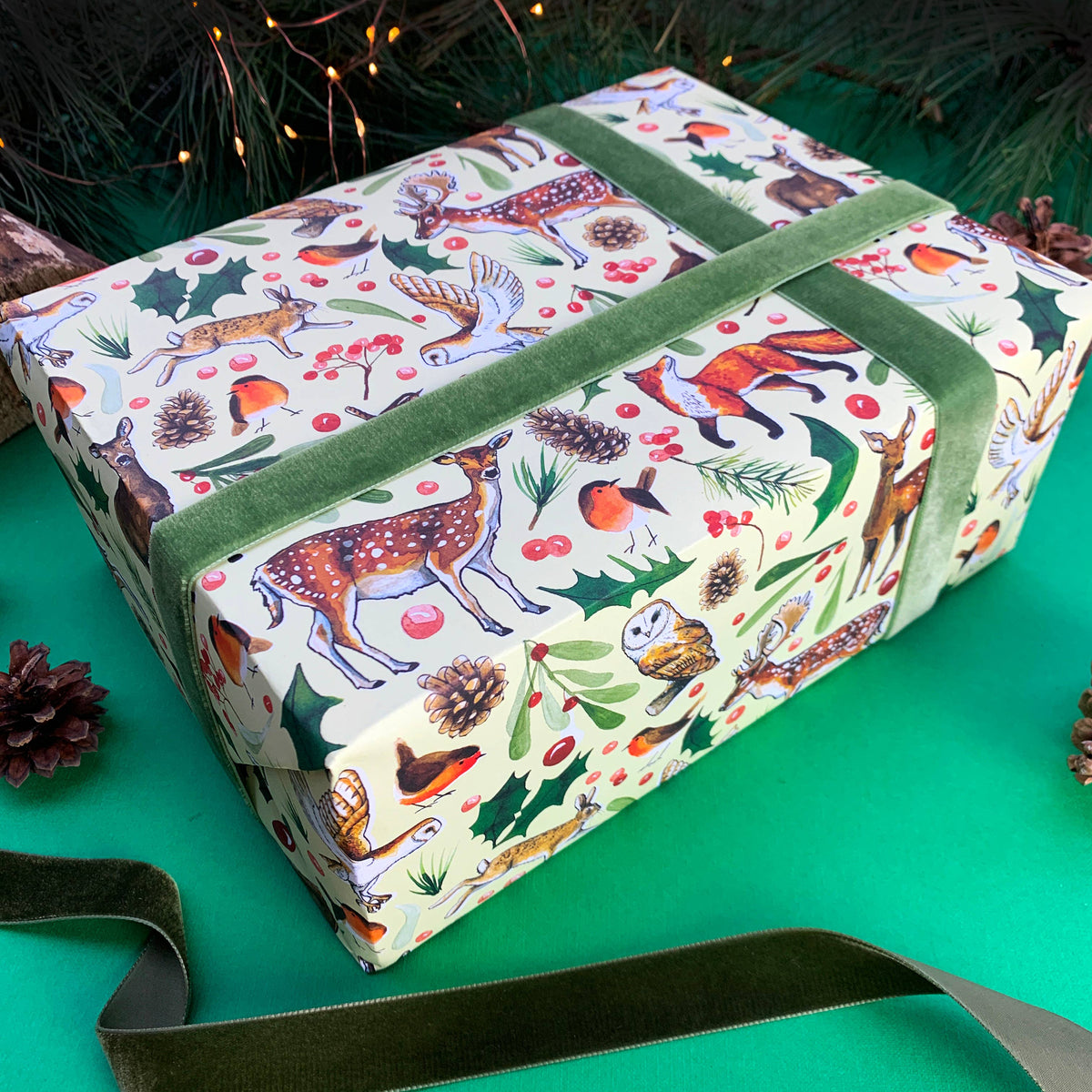 Christmas Woodland animals wrapping paper