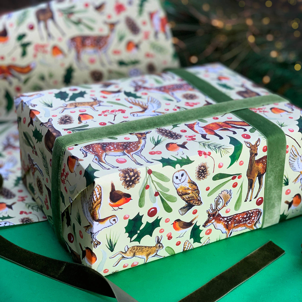 Christmas Woodland animals wrapping paper
