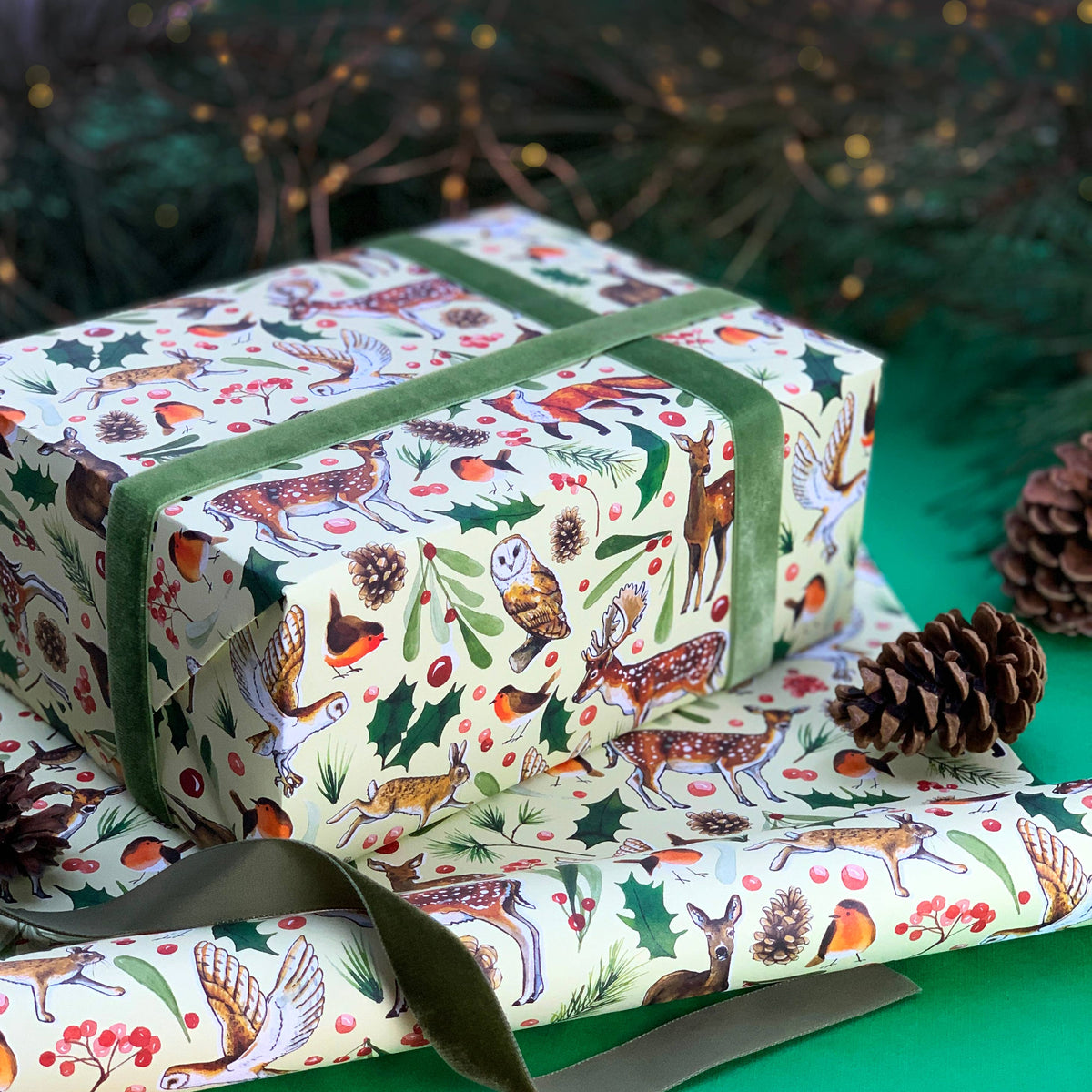 Christmas Woodland animals wrapping paper