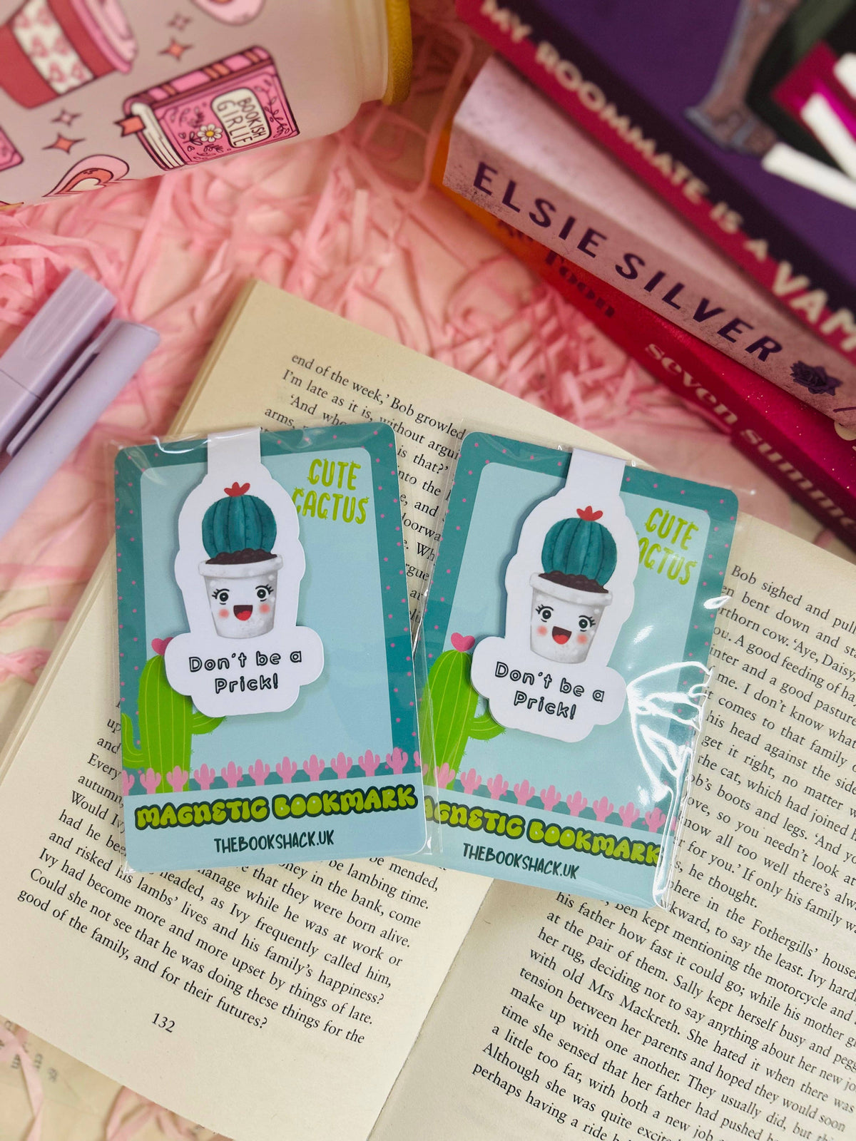 Cactus Magnetic Bookmark – ‘Don’t Be a Prick’ | Funny Gift for Book Lovers & Readers