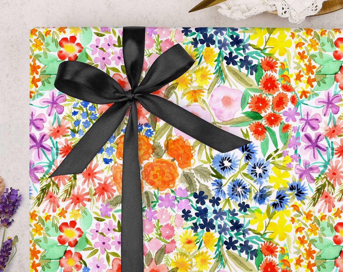 Gift Wrap | Bold Florals Wrapping Paper Sheet