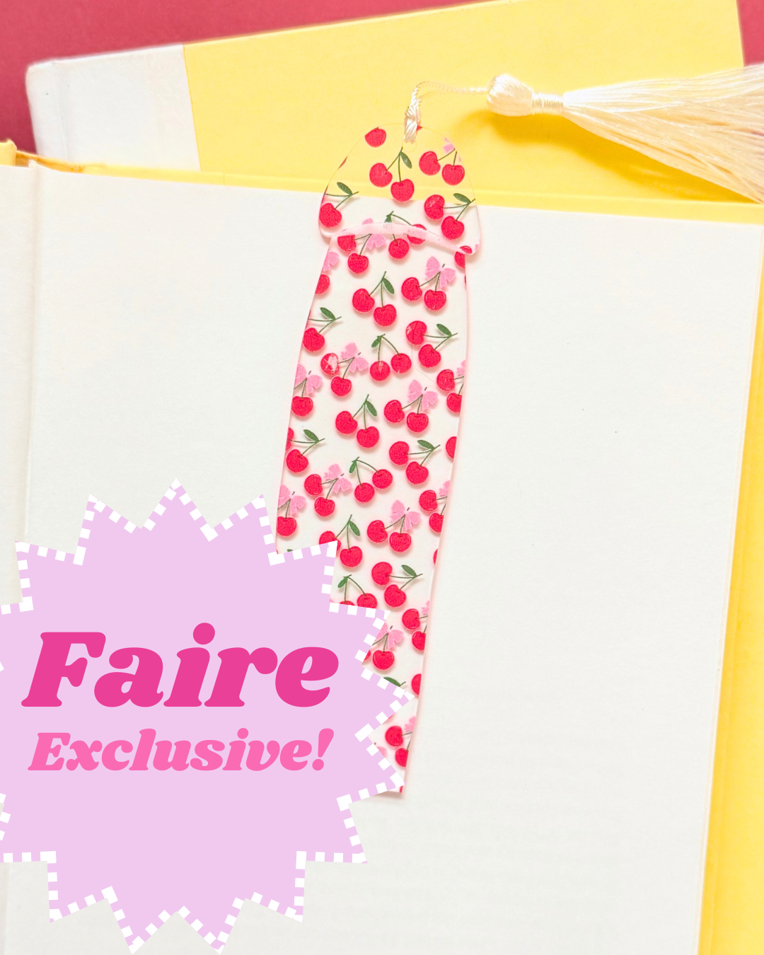 Cherry Cockmark Bookmark