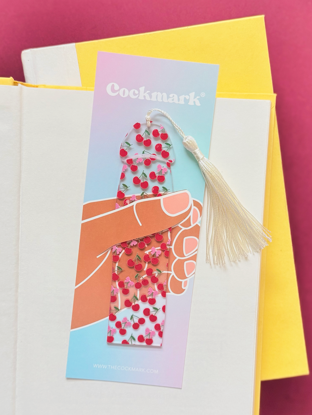 Cherry Cockmark Bookmark