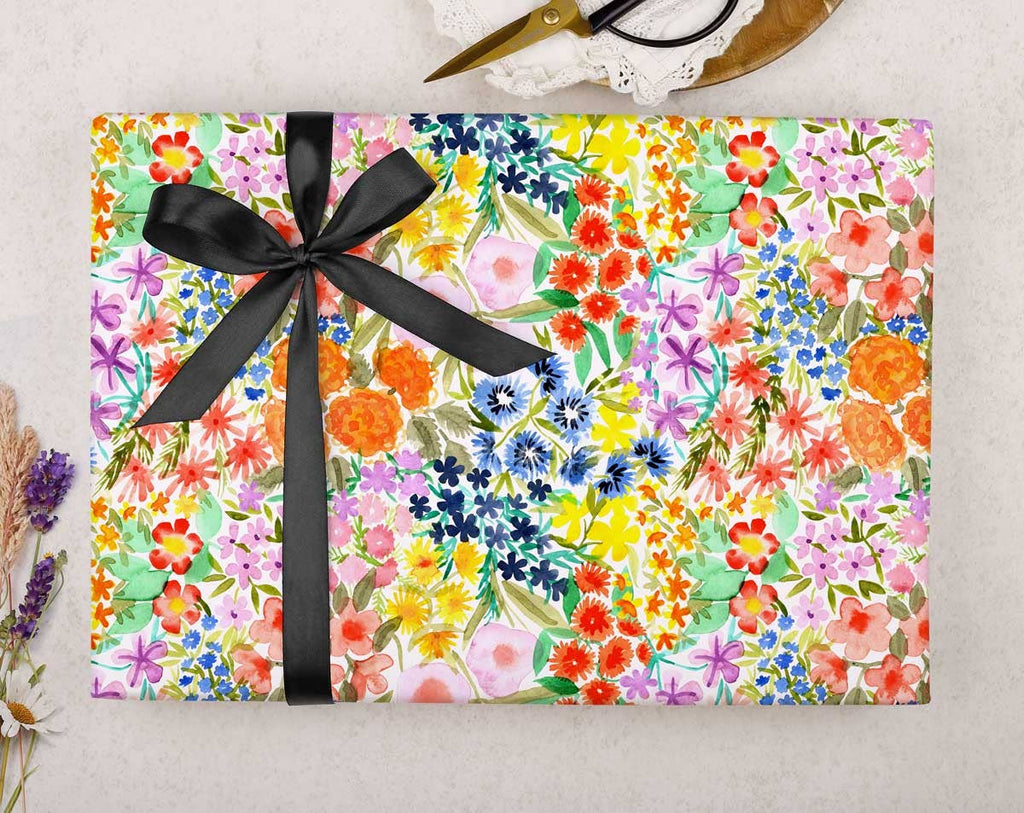 Gift Wrap | Bold Florals Wrapping Paper Sheet