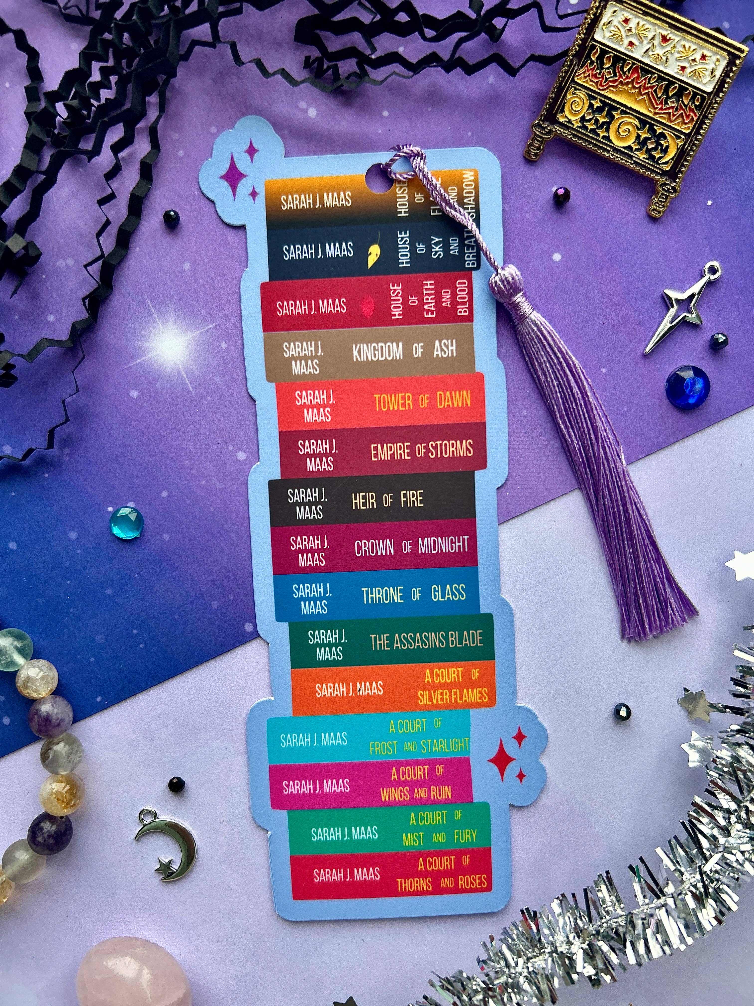 Sarah J. Maas Bookstack Bookmark – 400GSM, Tassel, Official