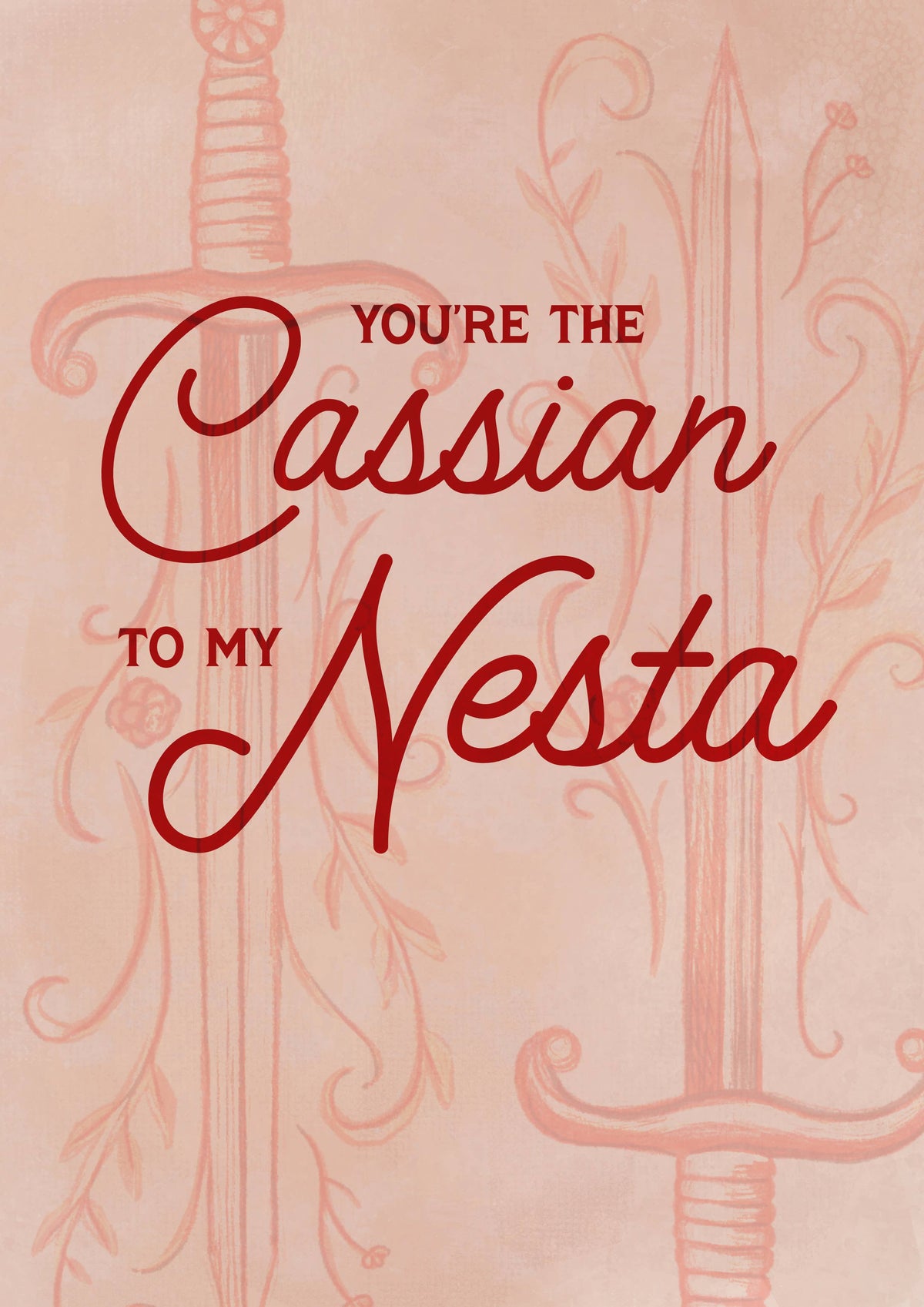 A Court of Thorns and Roses Card | Nesta and Cassian