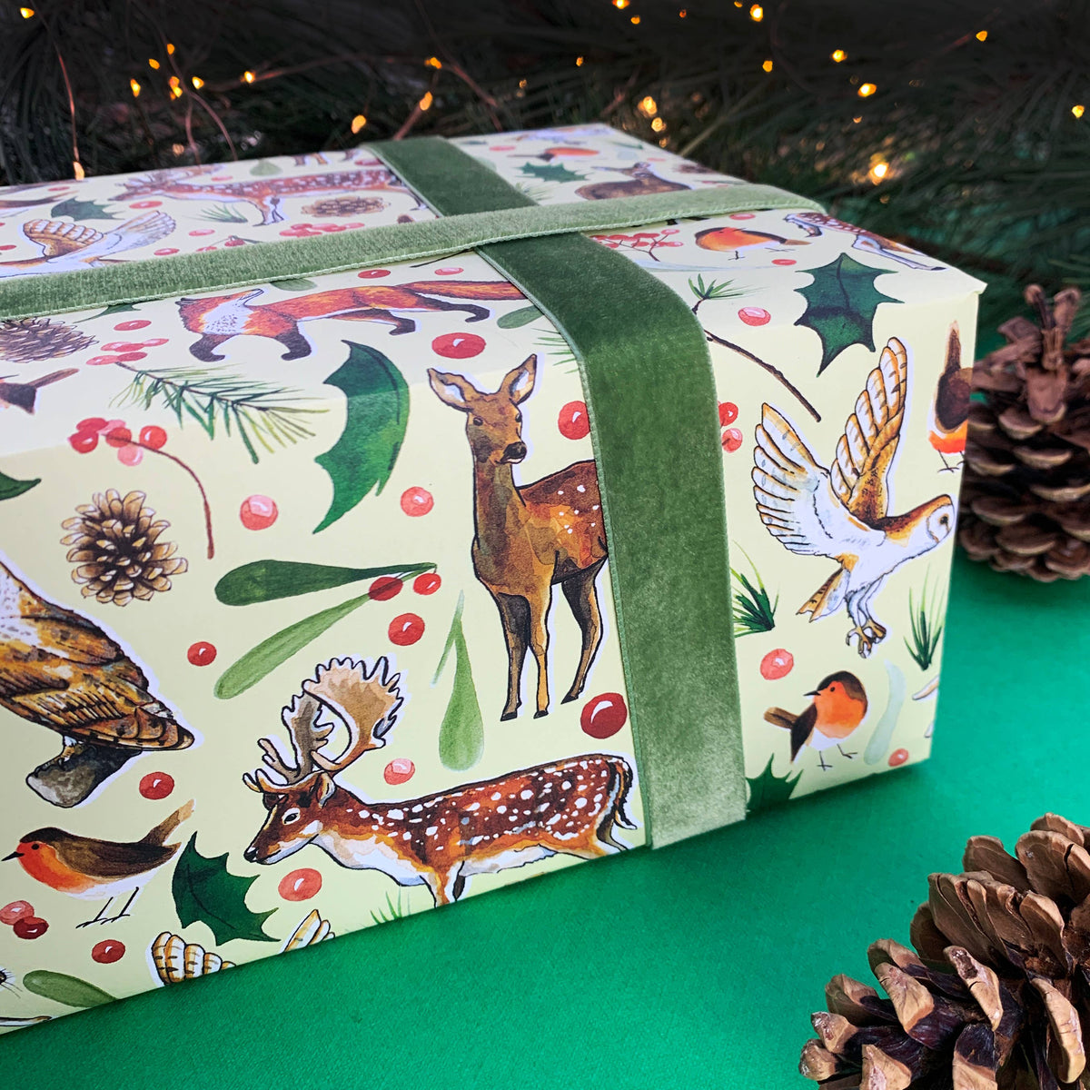 Christmas Woodland animals wrapping paper
