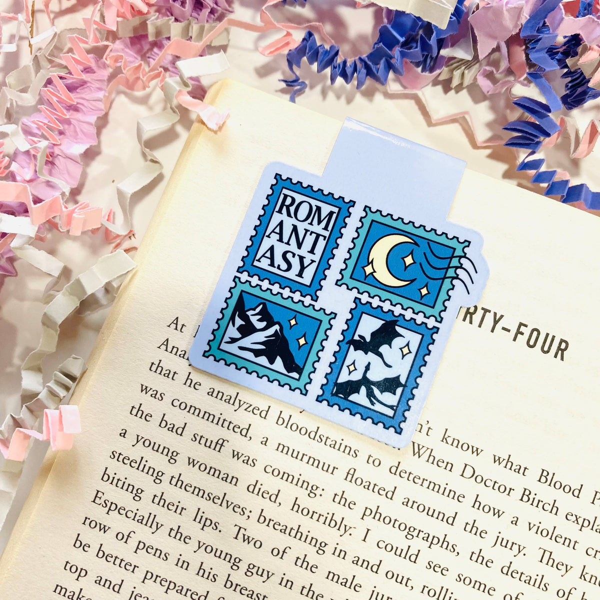 Romantasy Stamps Magnetic Bookmark